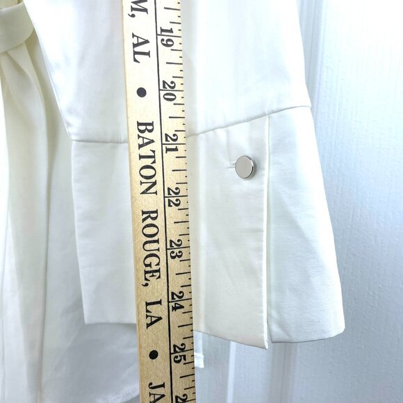 Chico’s Black Label White Wrap Women Blouse with Tie Waist Size 3 (XL, US 16-18) - Picture 10 of 12